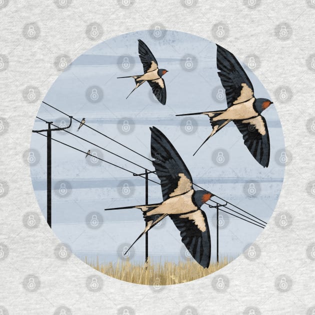 Swallows by KatherineBlowerDesigns